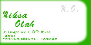 miksa olah business card